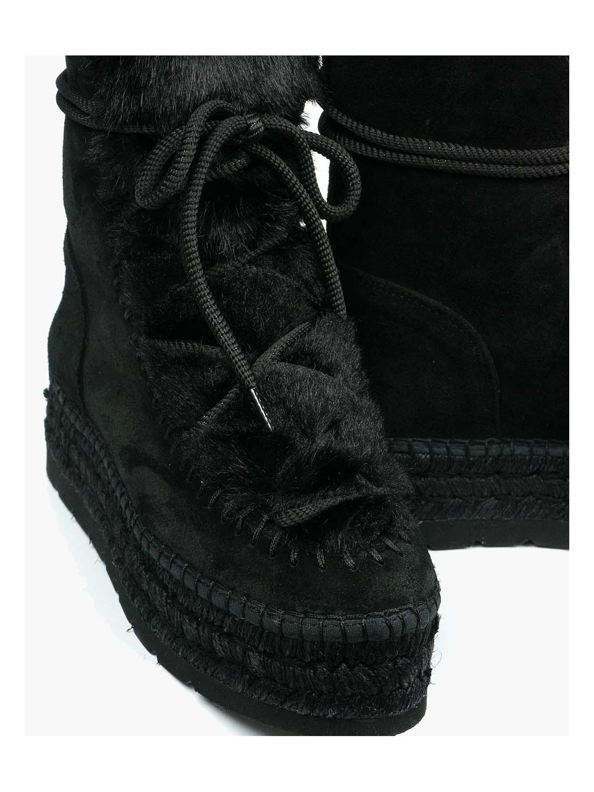 Czarne śniegowce damskie skórzane