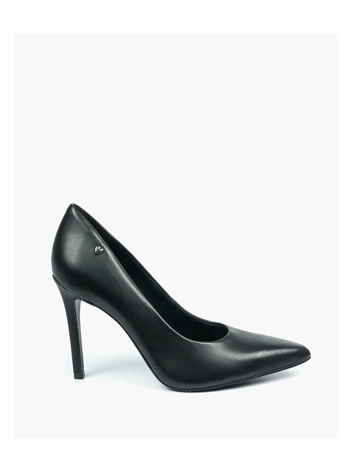 Czarne czółenka damskie skórzane