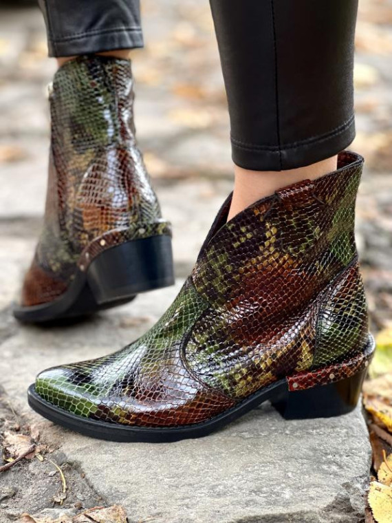 Botki damskie skórzane