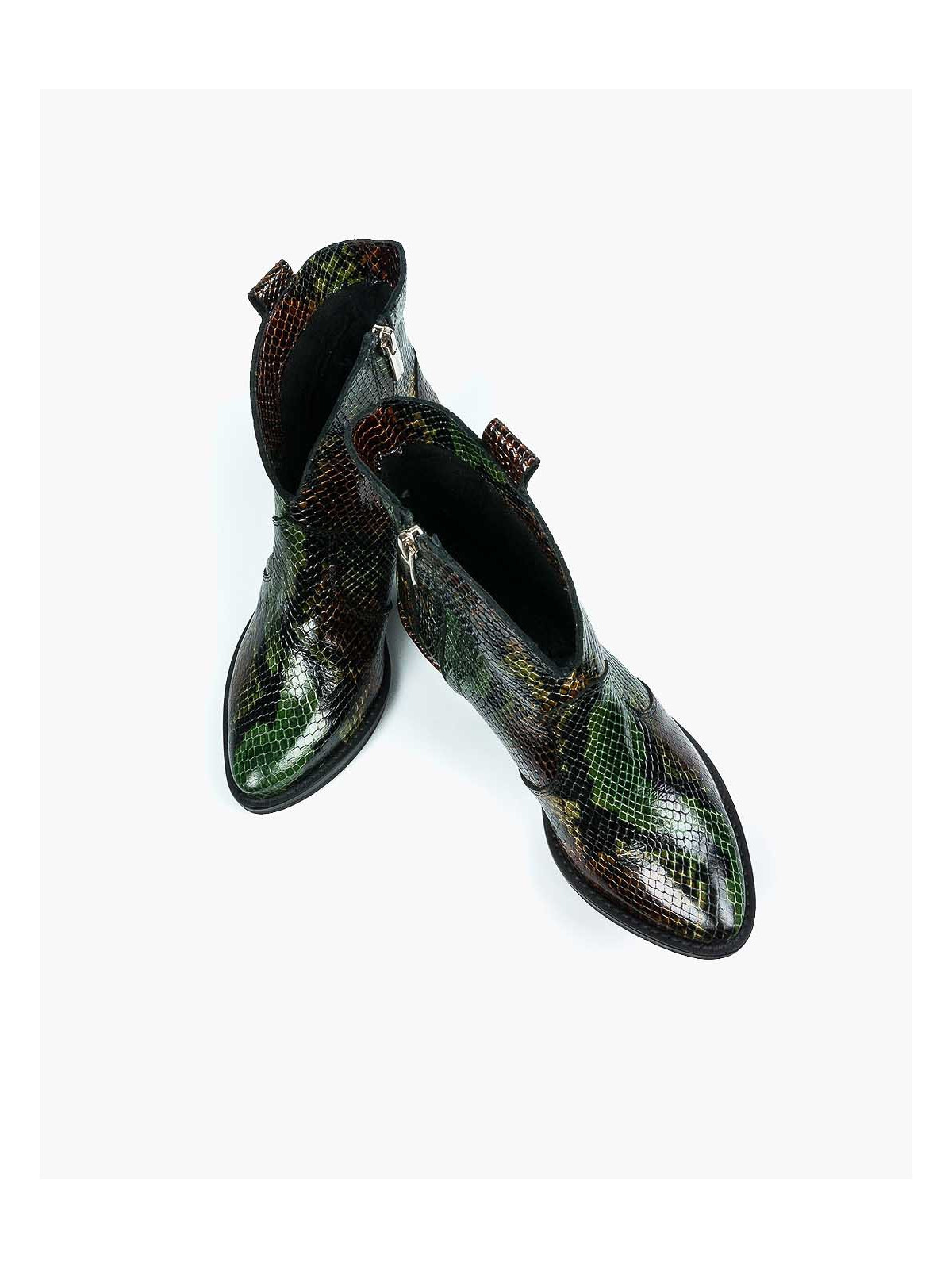 Botki damskie skórzane