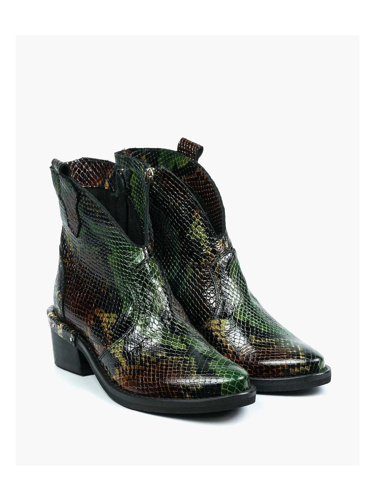 Botki damskie skórzane