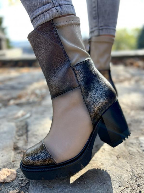 Botki damskie skórzane