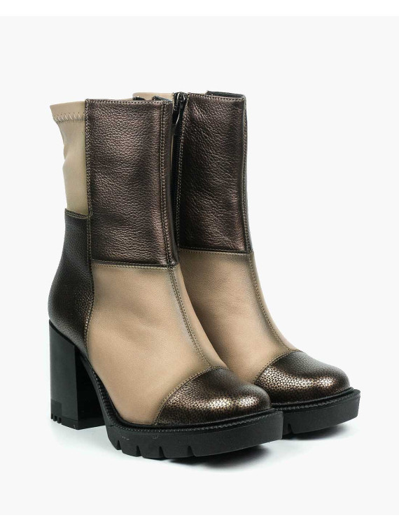 Botki damskie skórzane