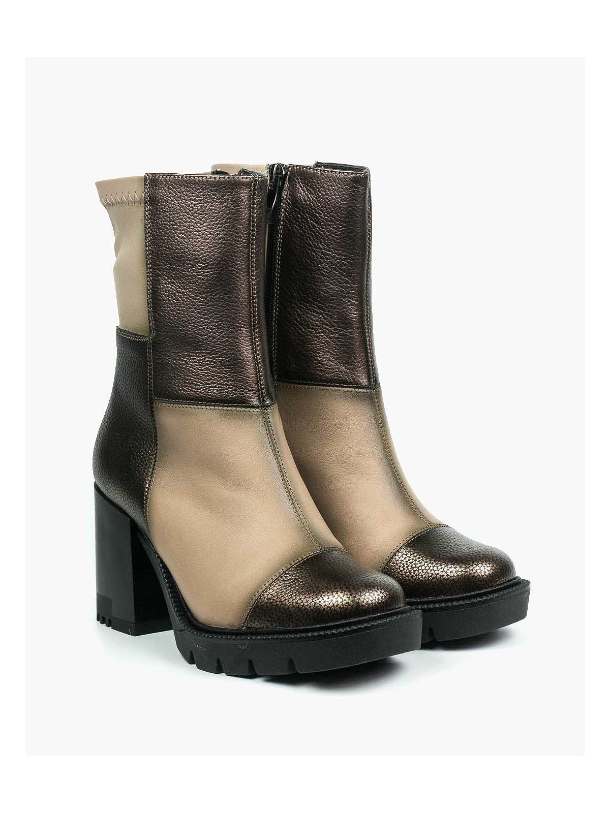 Botki damskie skórzane