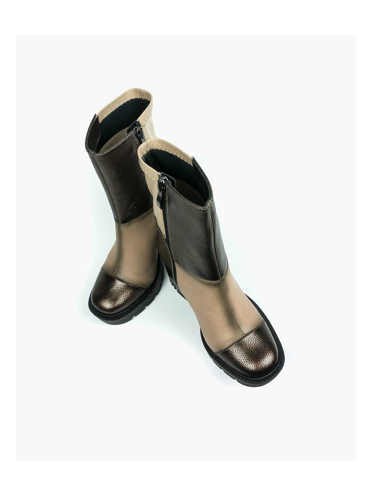 Botki damskie skórzane