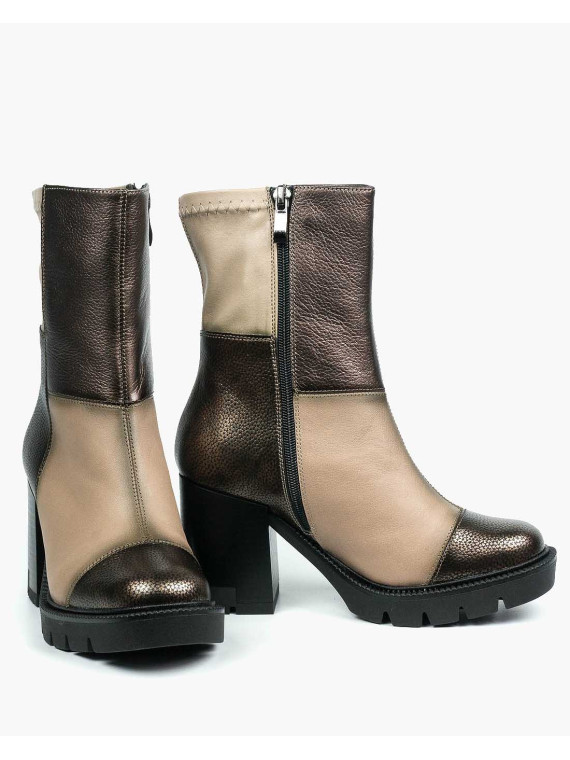 Botki damskie skórzane