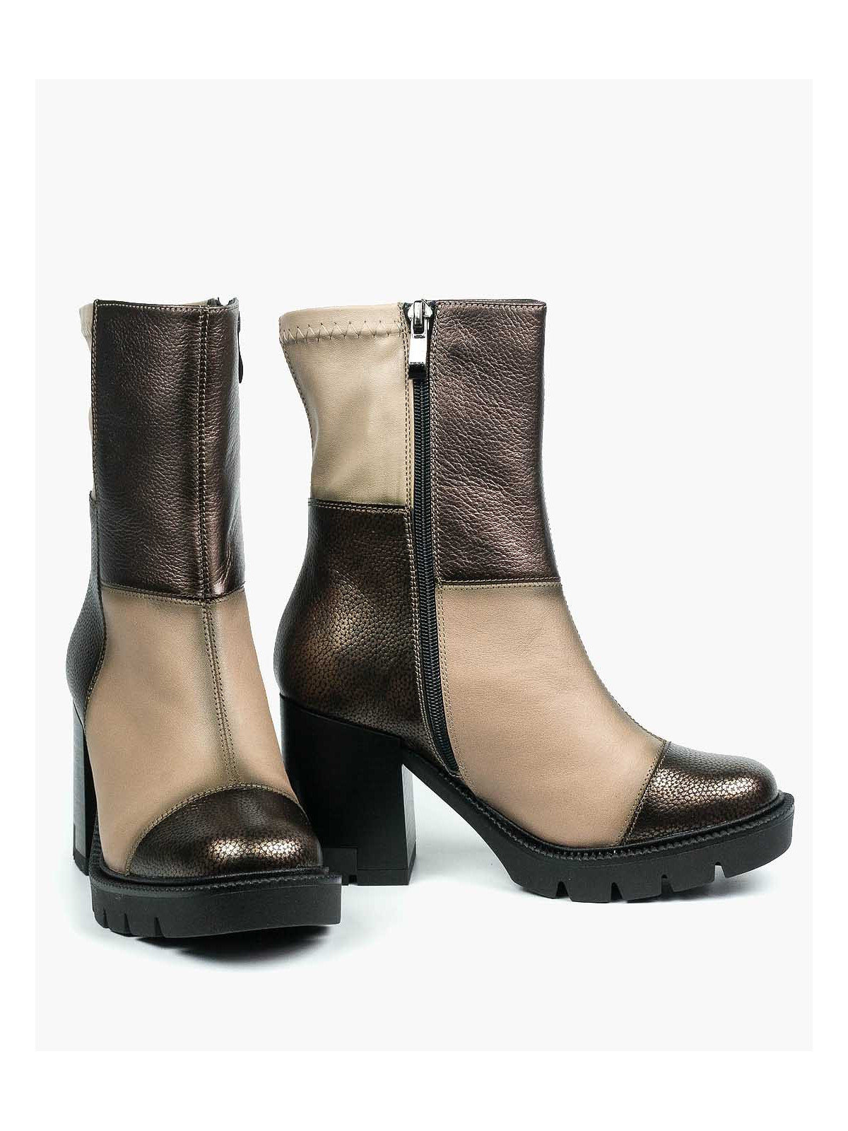 Botki damskie skórzane