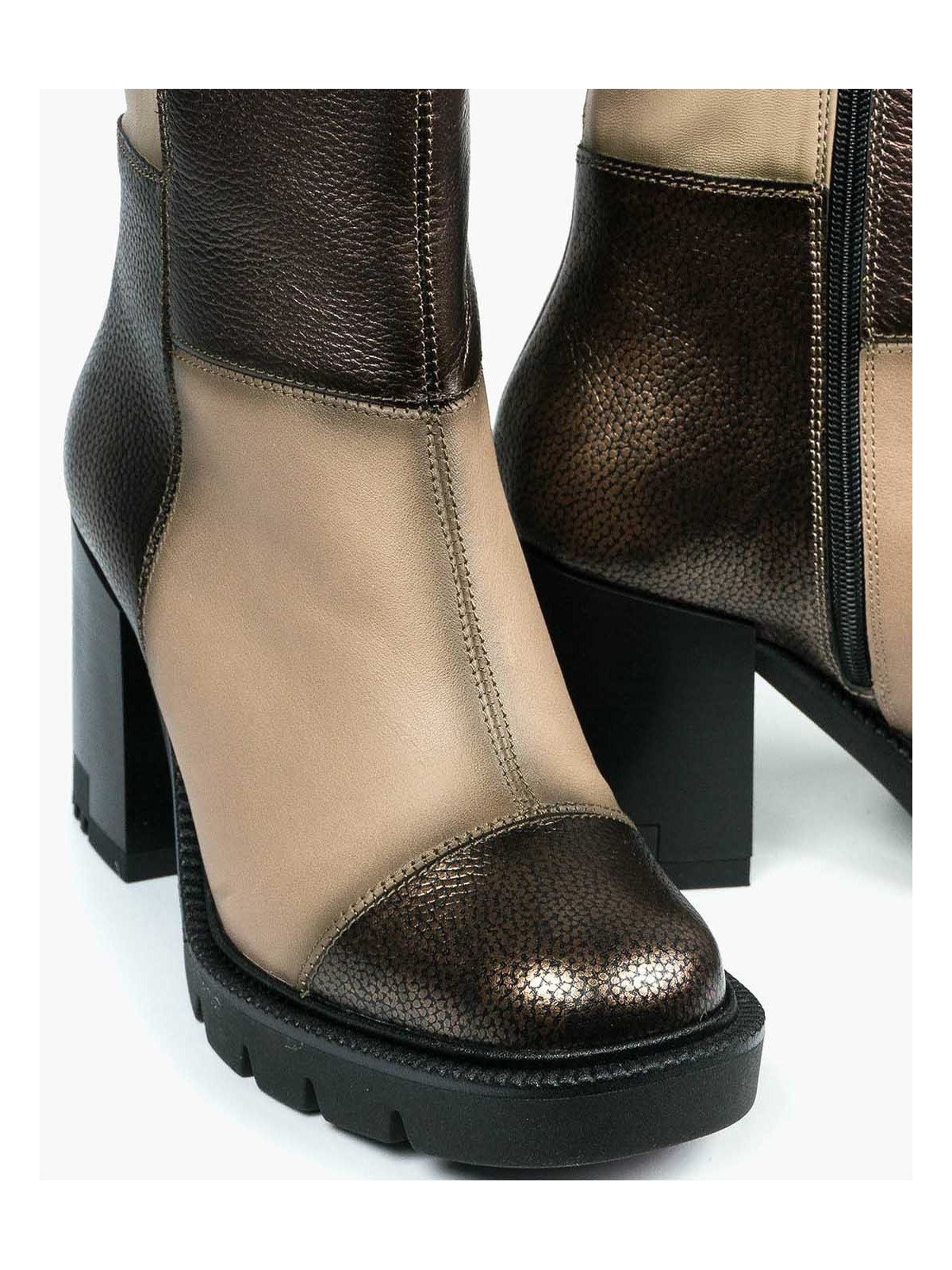 Botki damskie skórzane