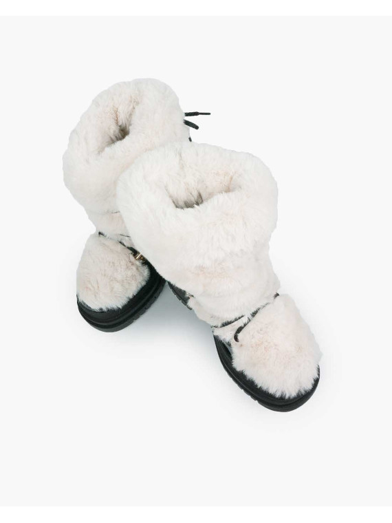 Czarne śniegowce damskie skórzane