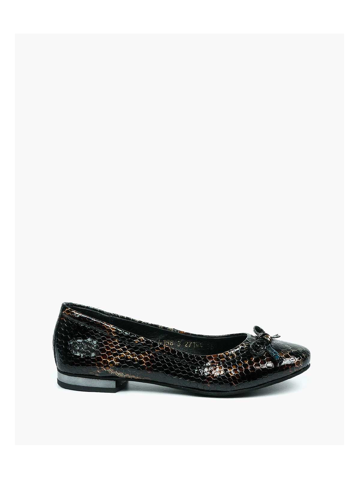 Baleriny damskie skórzane