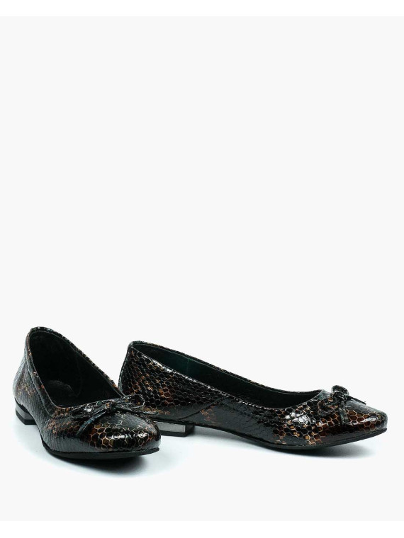 Baleriny damskie skórzane