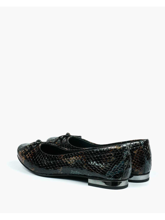 Baleriny damskie skórzane