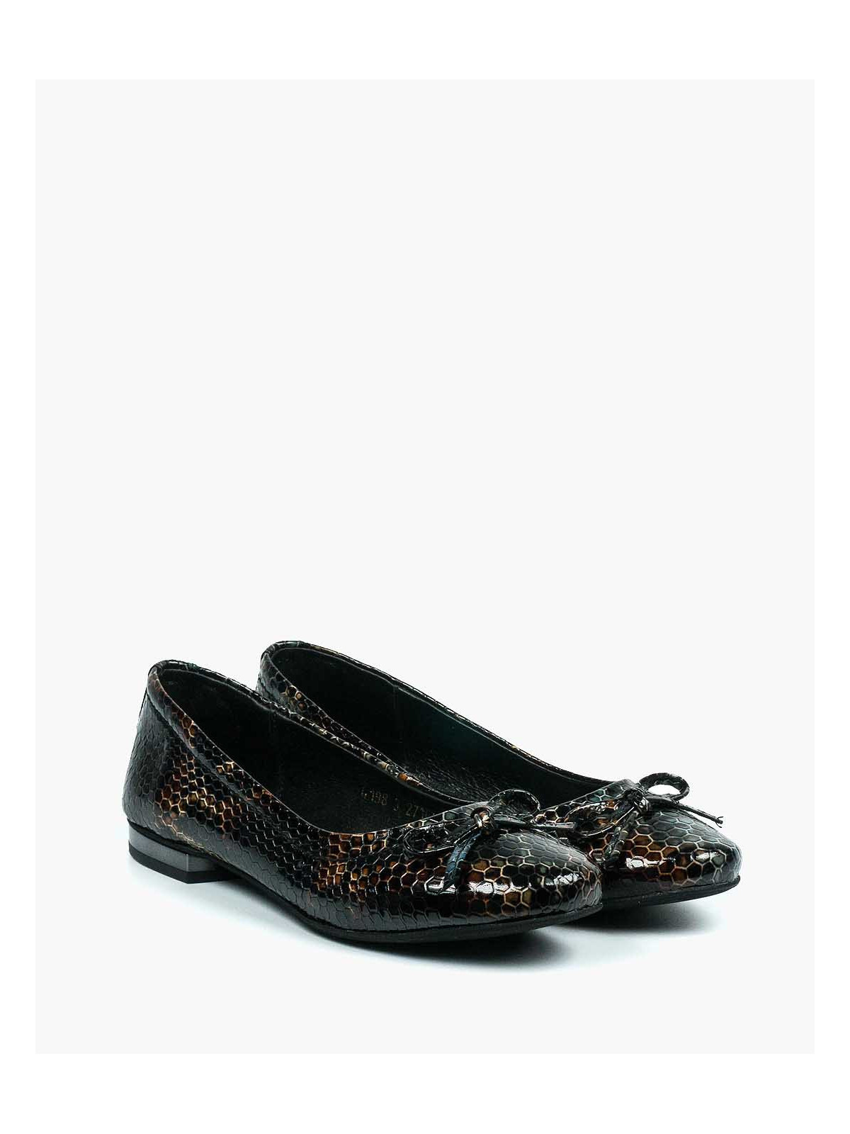 Baleriny damskie skórzane