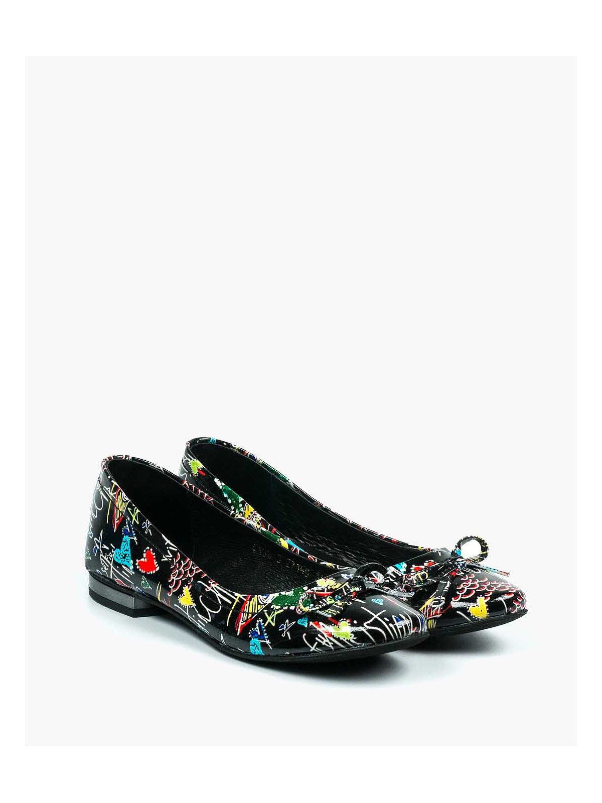 Baleriny damskie skórzane