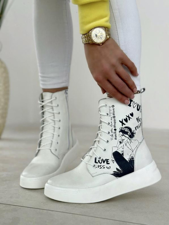 Białe trampki damskie skórzane