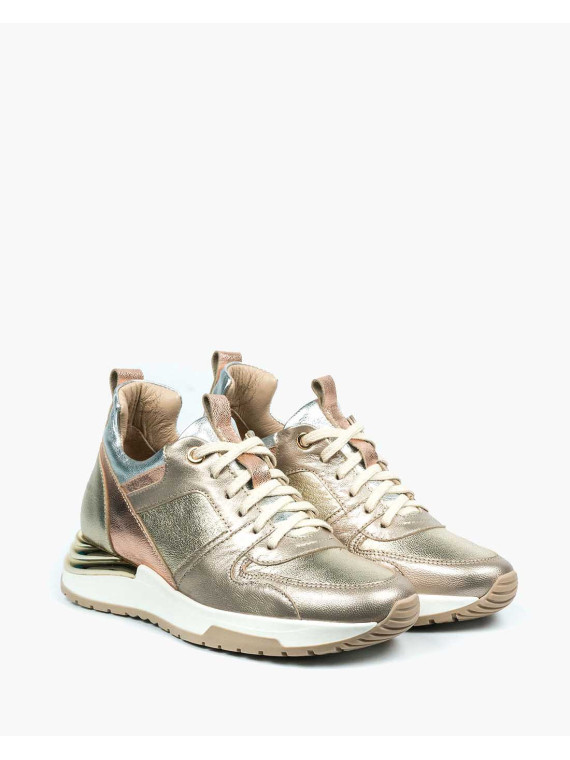 Złote adidasy damskie skórzane