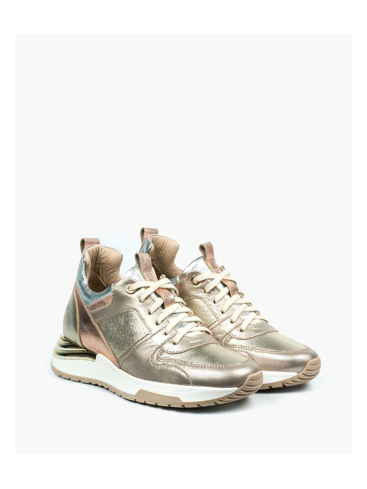 Złote adidasy damskie skórzane