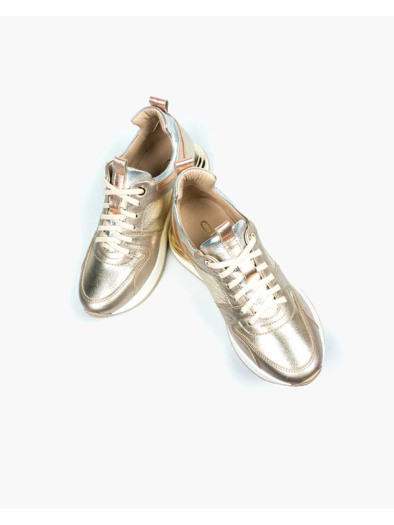 Złote adidasy damskie skórzane