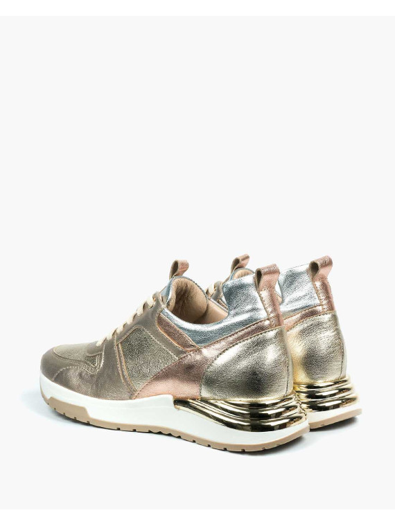 Złote adidasy damskie skórzane