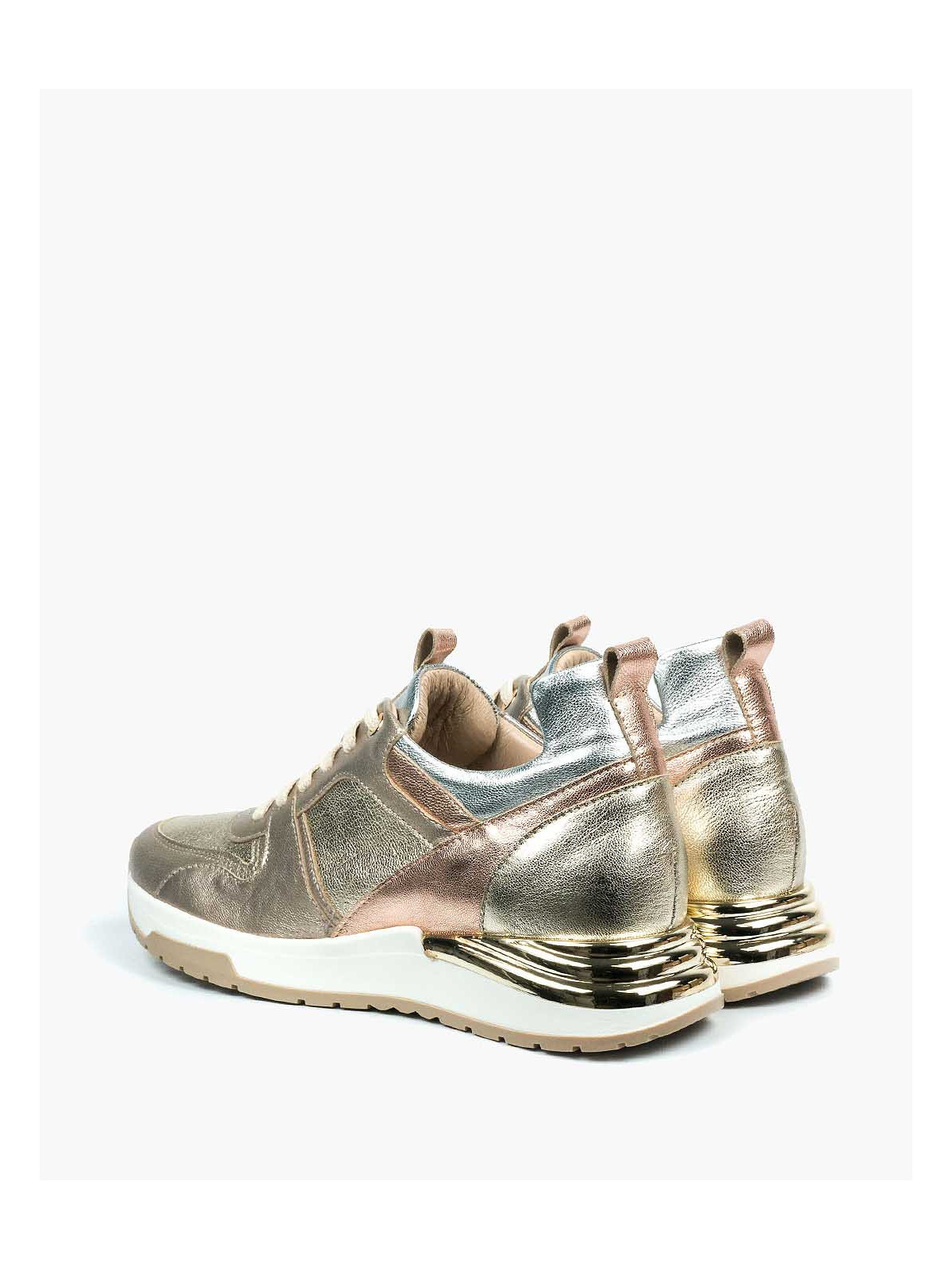 Złote adidasy damskie skórzane