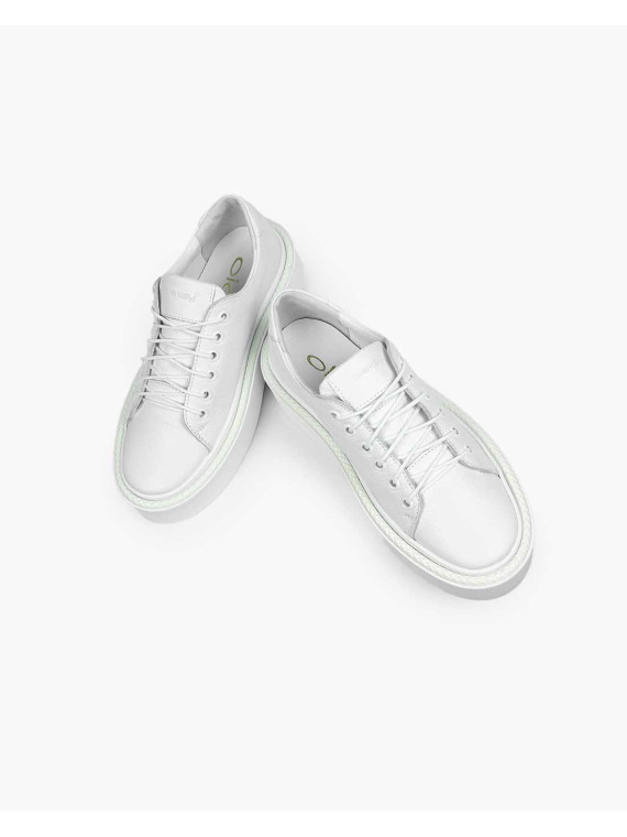 Białe trampki damskie skórzane