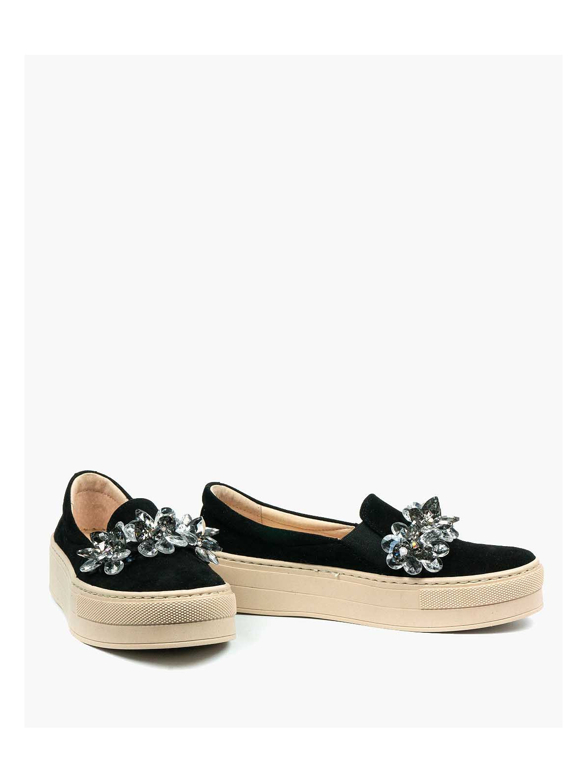 Czarne półbuty damskie skórzane