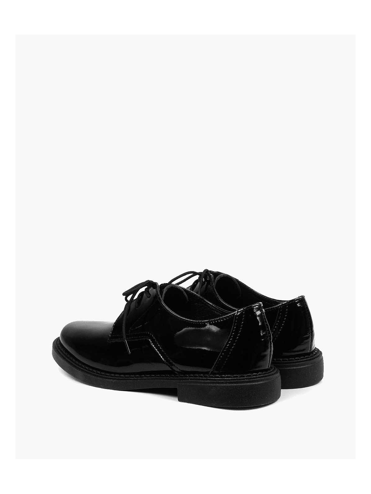 Czarne półbuty damskie skórzane