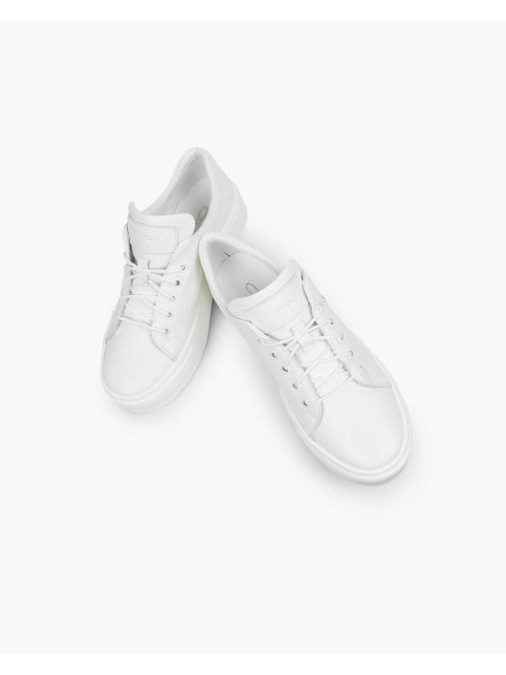 Białe trampki damskie skórzane