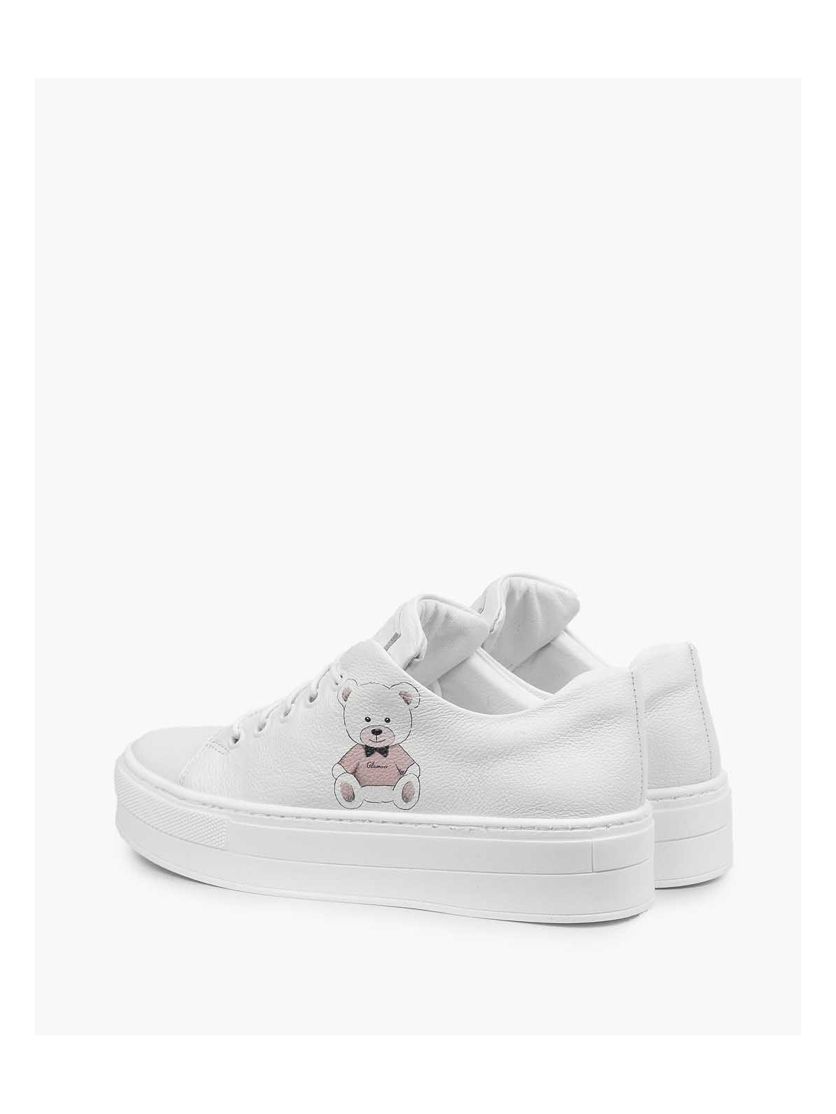 Białe trampki damskie skórzane