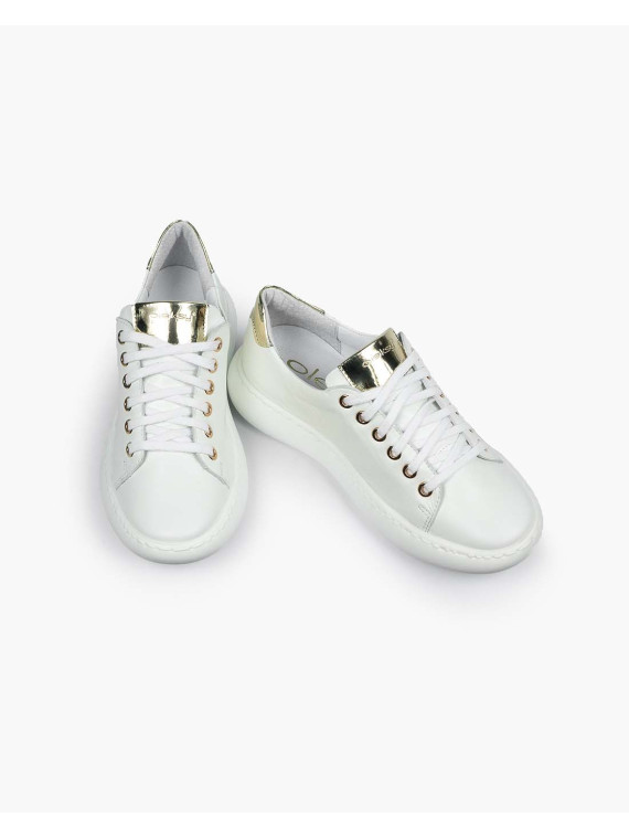 Białe trampki damskie skórzane