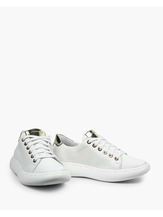 Białe trampki damskie skórzane