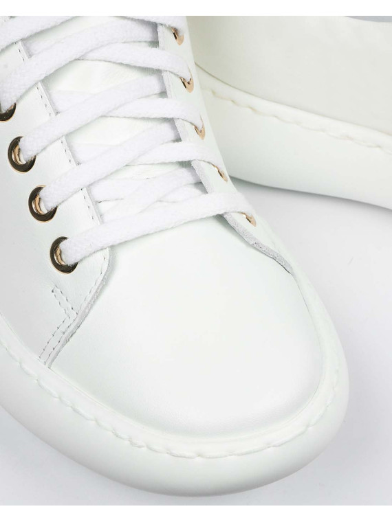 Białe trampki damskie skórzane
