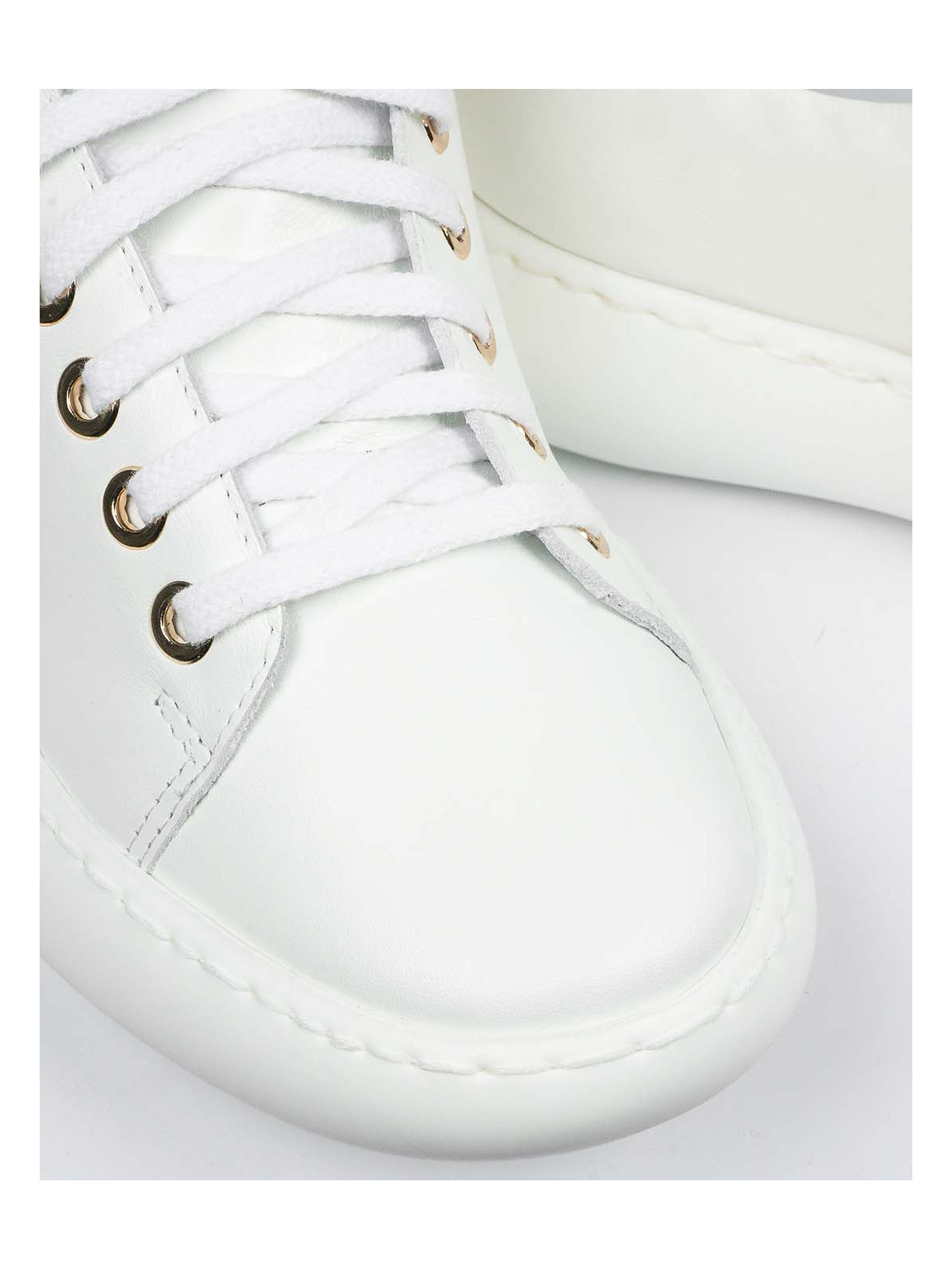 Białe trampki damskie skórzane