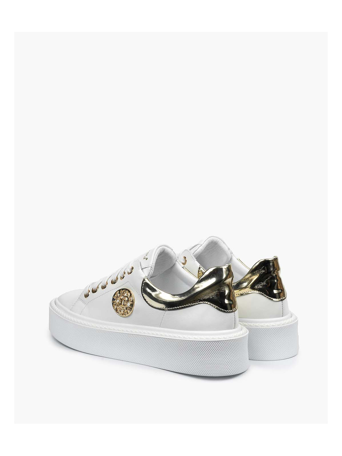 Białe trampki damskie skórzane