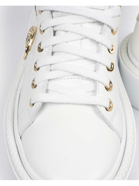 Białe trampki damskie skórzane