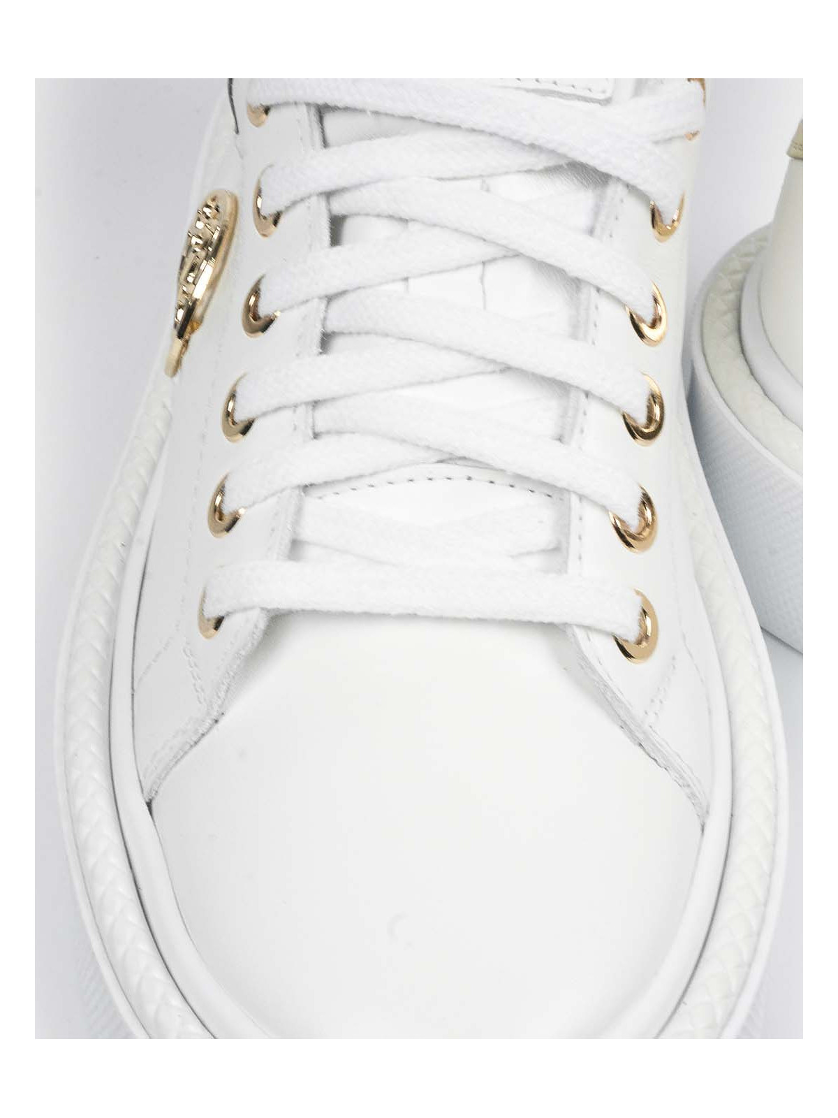 Białe trampki damskie skórzane