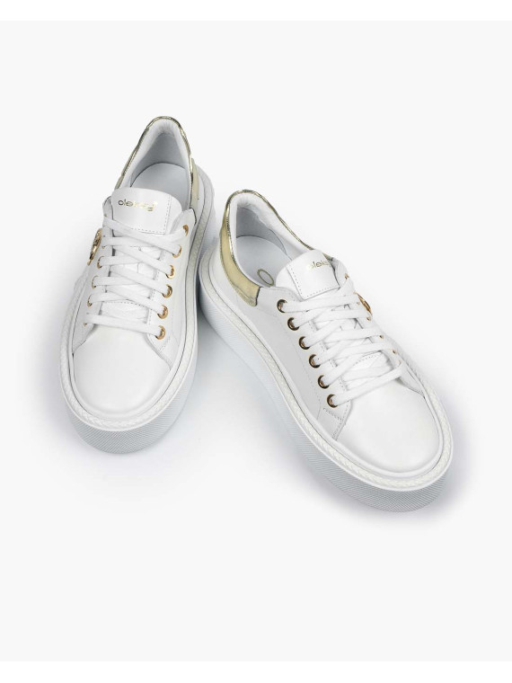 Białe trampki damskie skórzane