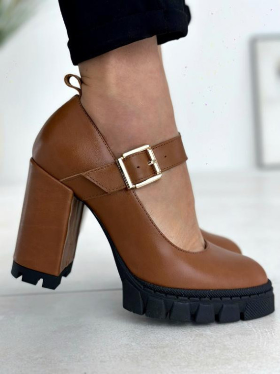 Rude półbuty damskie skórzane