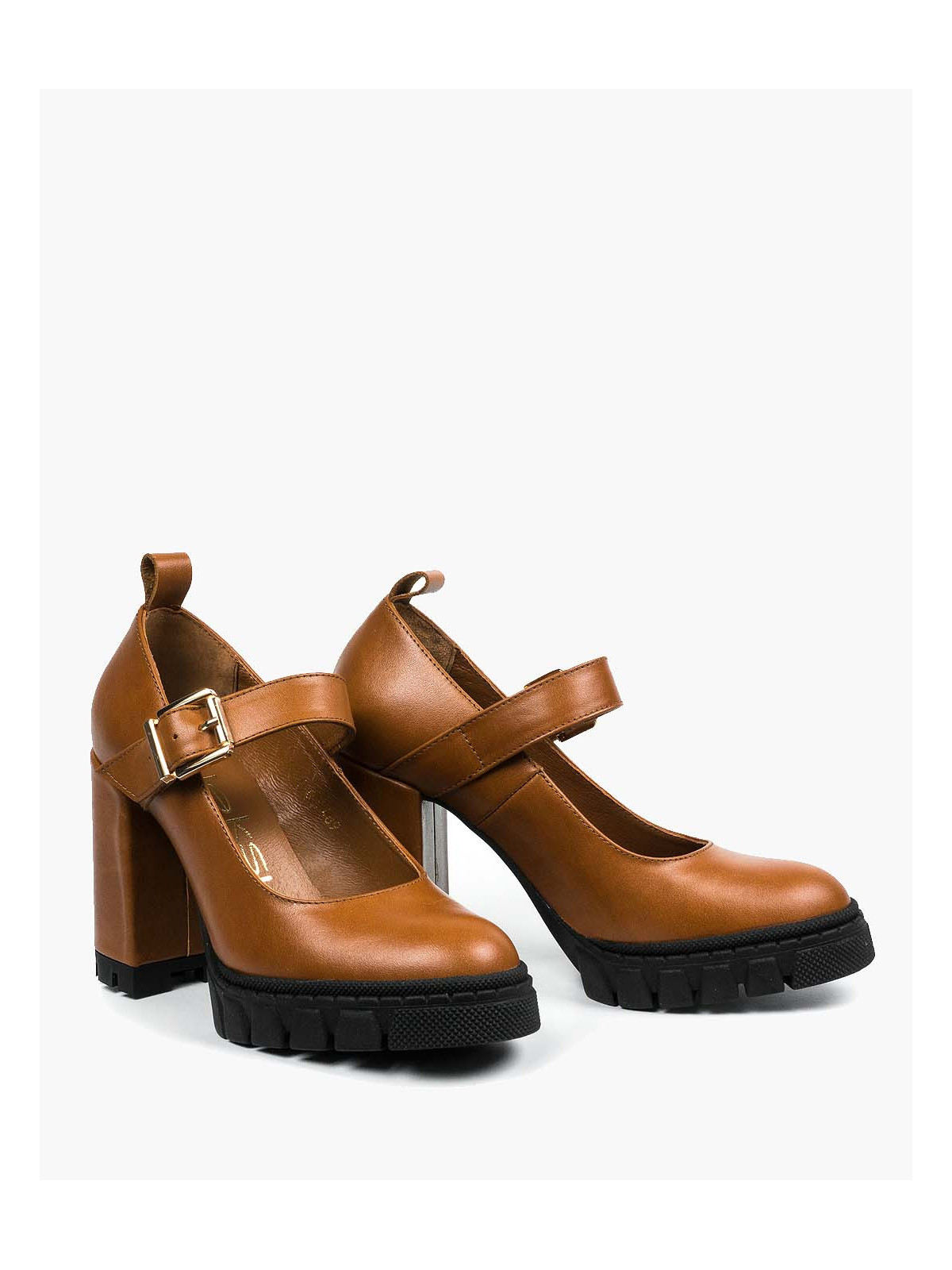 Rude półbuty damskie skórzane