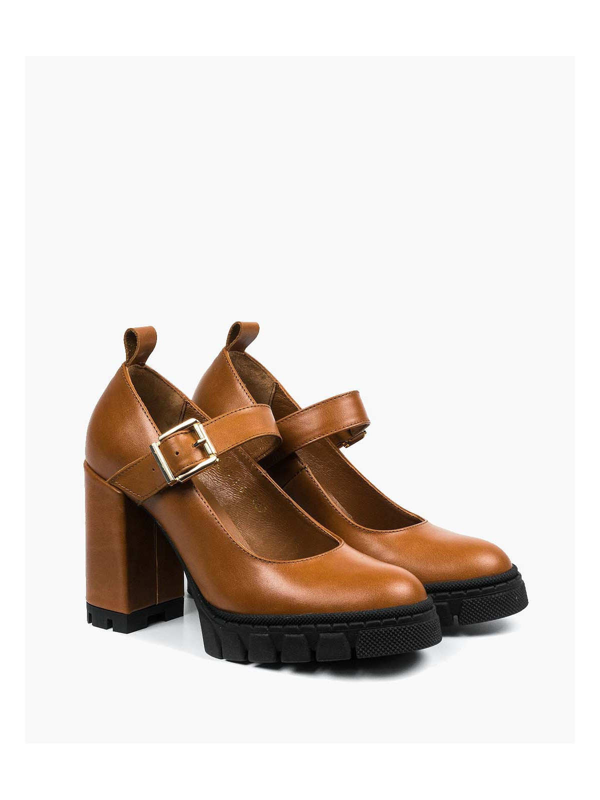 Rude półbuty damskie skórzane