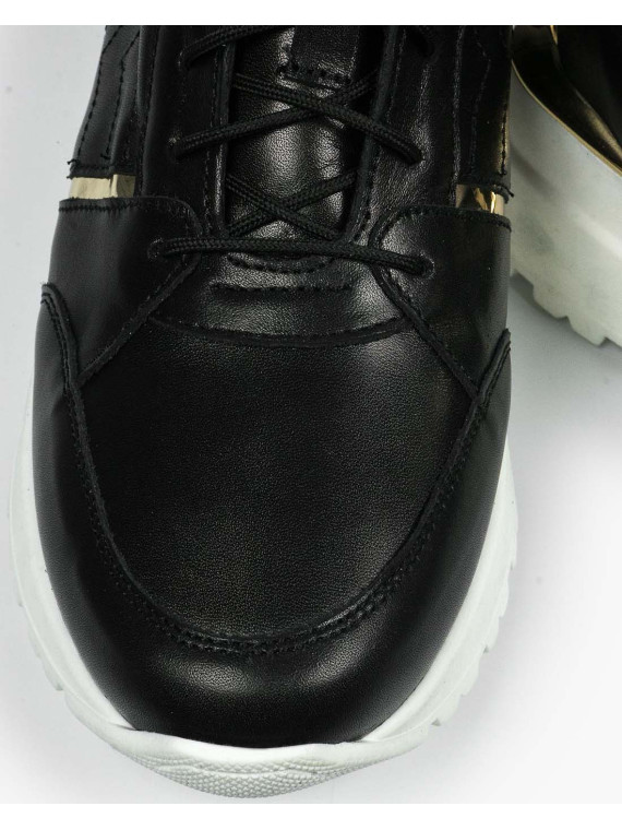 Czarne adidasy damskie skórzne