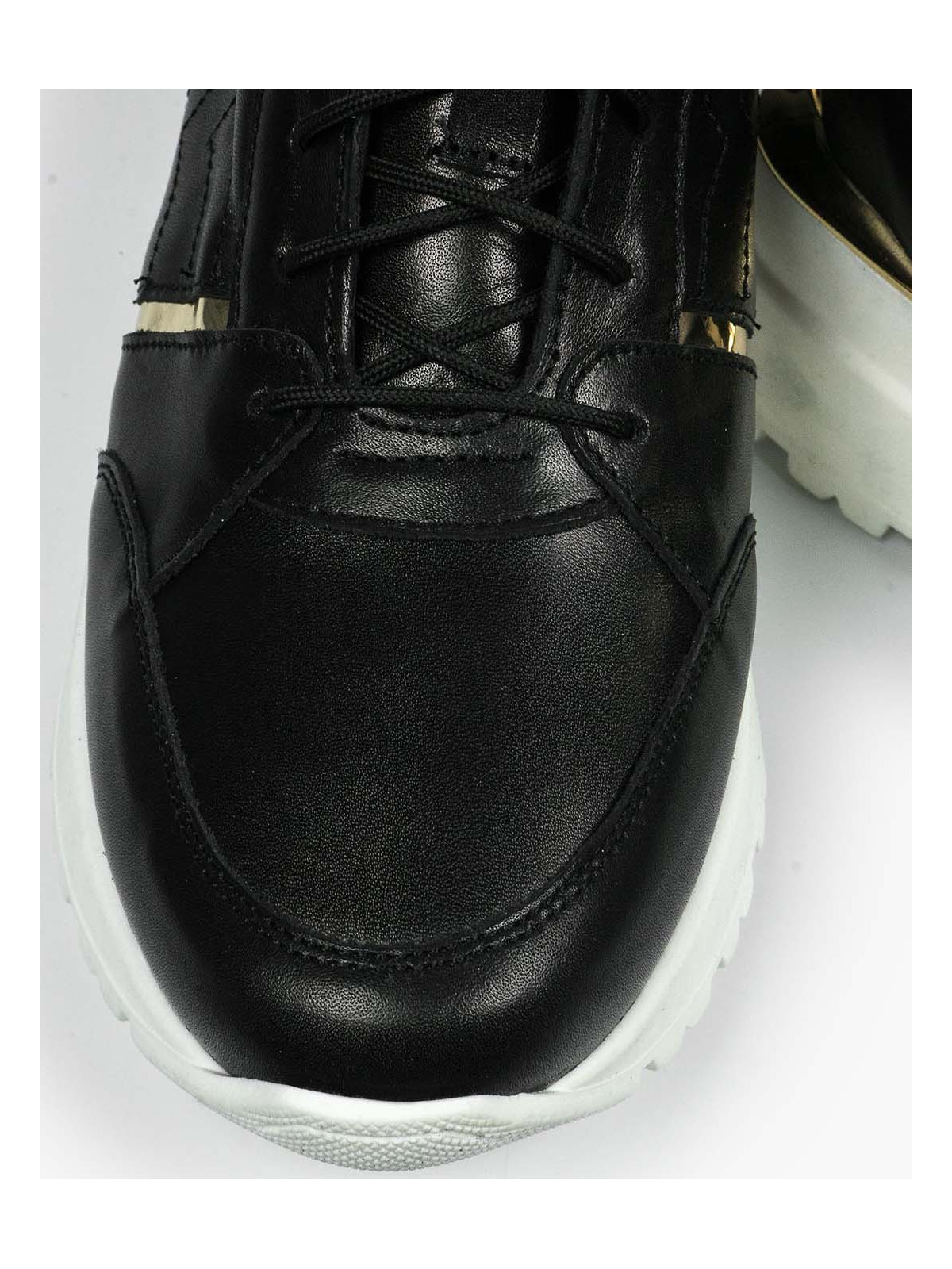 Czarne adidasy damskie skórzne