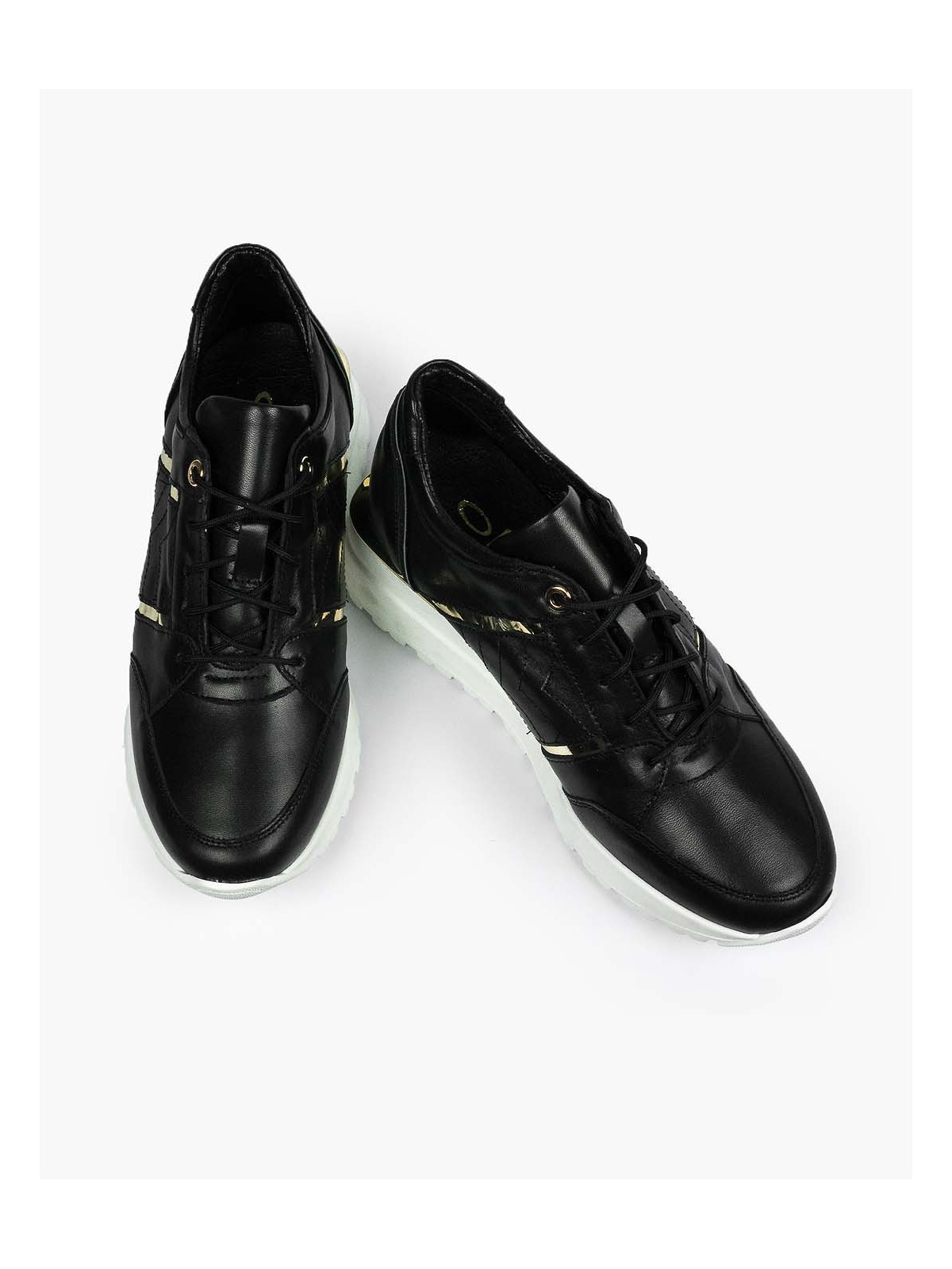 Czarne adidasy damskie skórzne