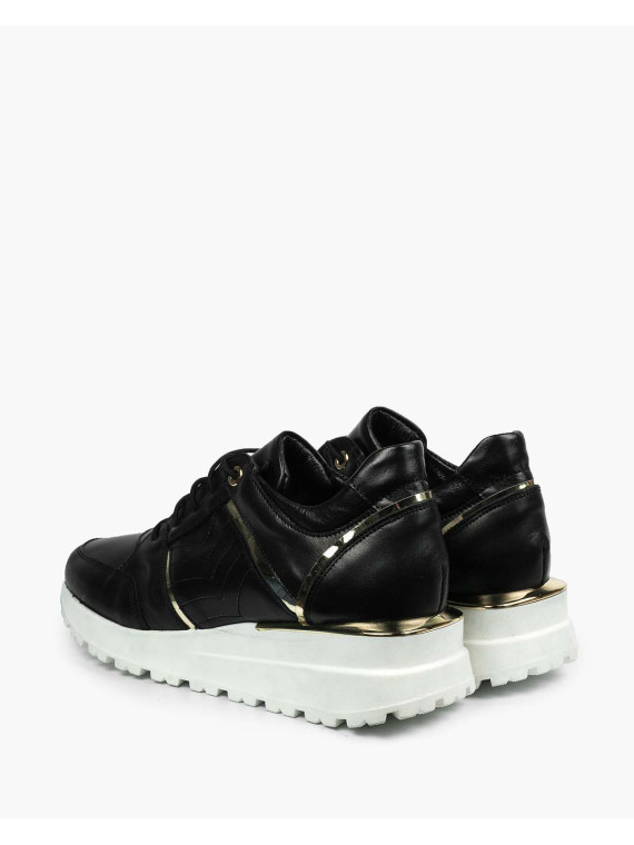 Czarne adidasy damskie skórzne