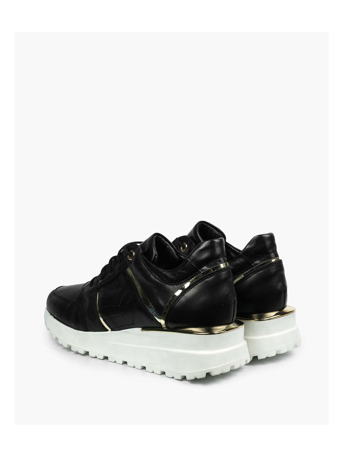 Czarne adidasy damskie skórzne