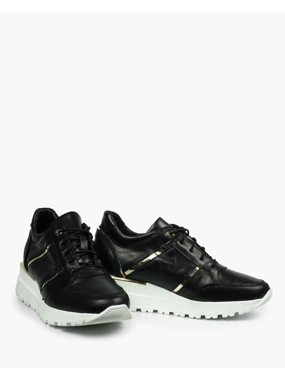 Czarne adidasy damskie skórzne