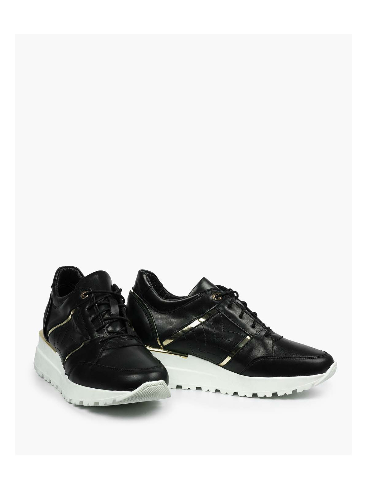 Czarne adidasy damskie skórzne