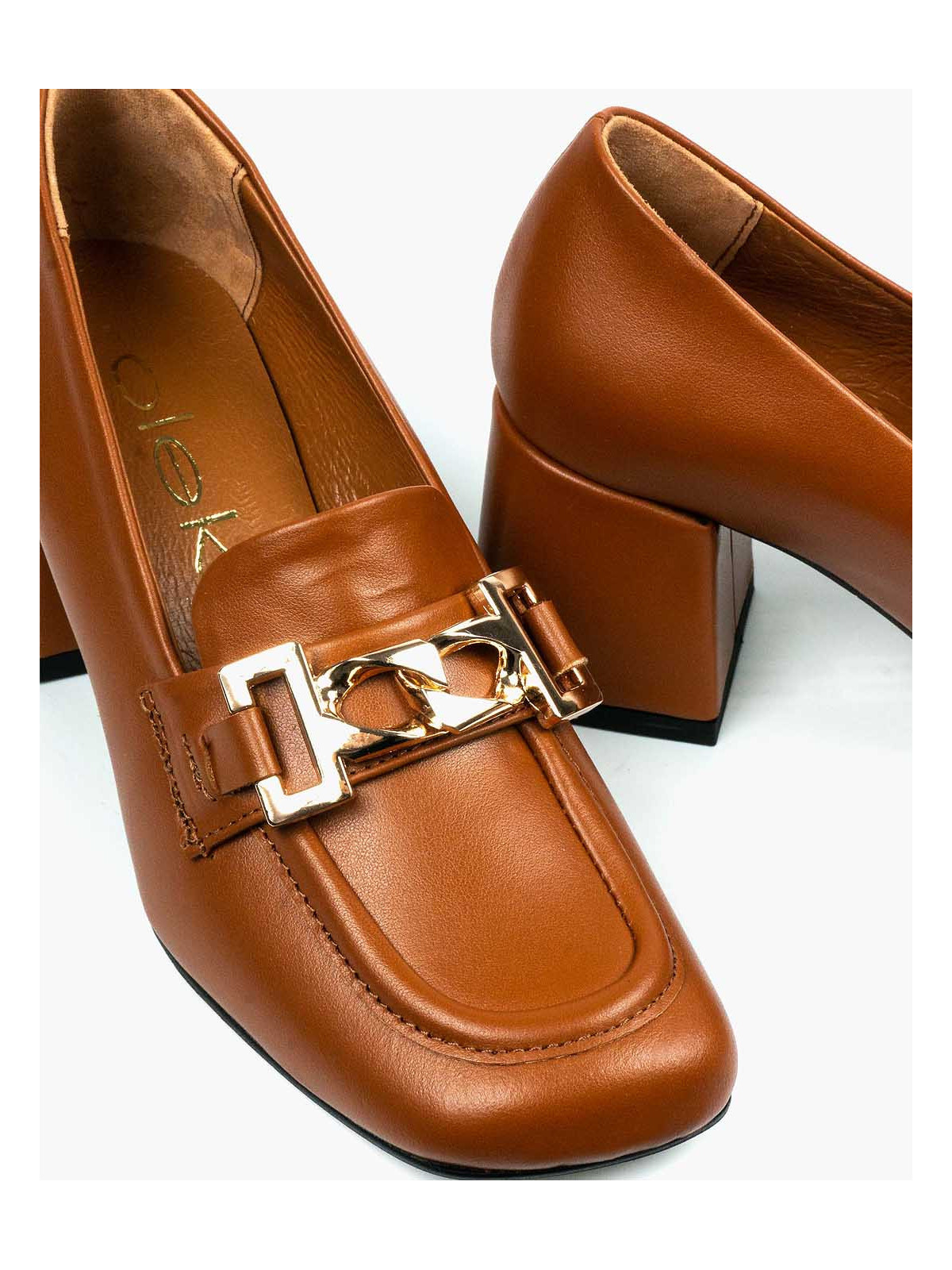 Rude półbuty damskie skórzane