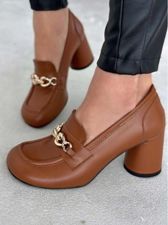 Rude półbuty damskie skórzane