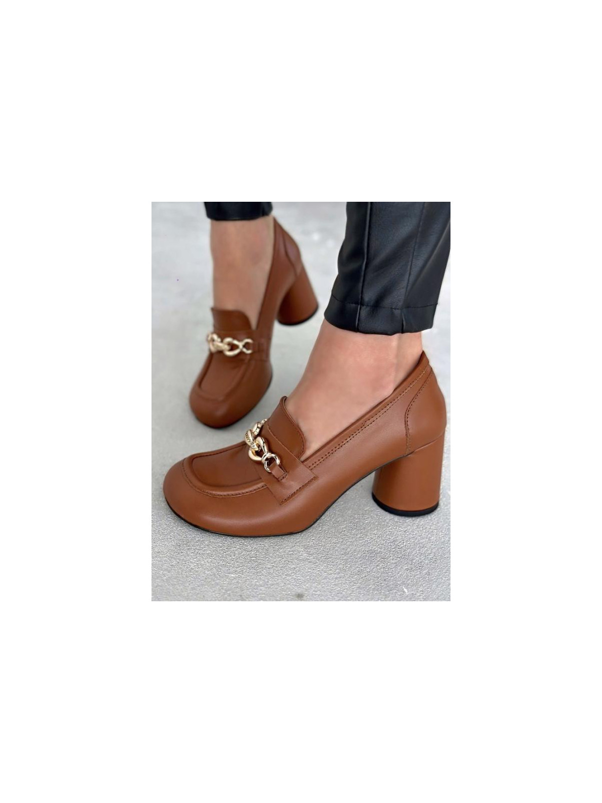 Rude półbuty damskie skórzane